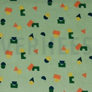 STRETCH TOWELLING SHAPES SAGE (thumbnail)