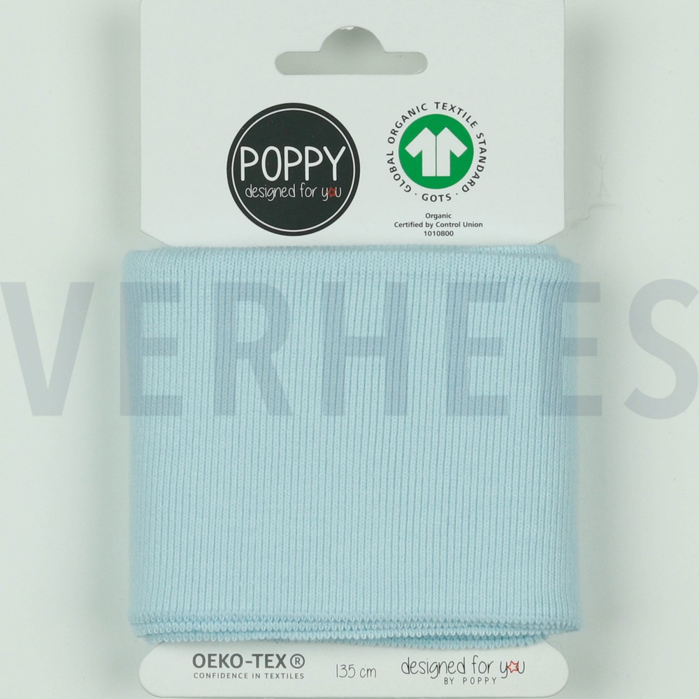 CUFFS BÜNDCHEN GOTS 7CM HELLBLAU