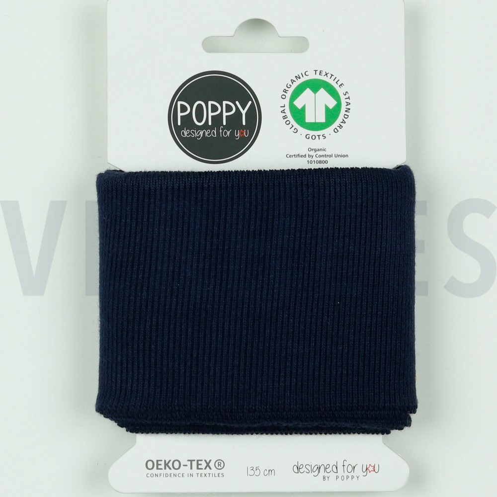 CUFFS GOTS 7CM MARINEBLAUW