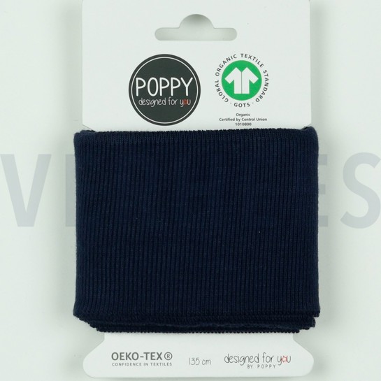 CUFFS GOTS 7CM MARINEBLAUW #7