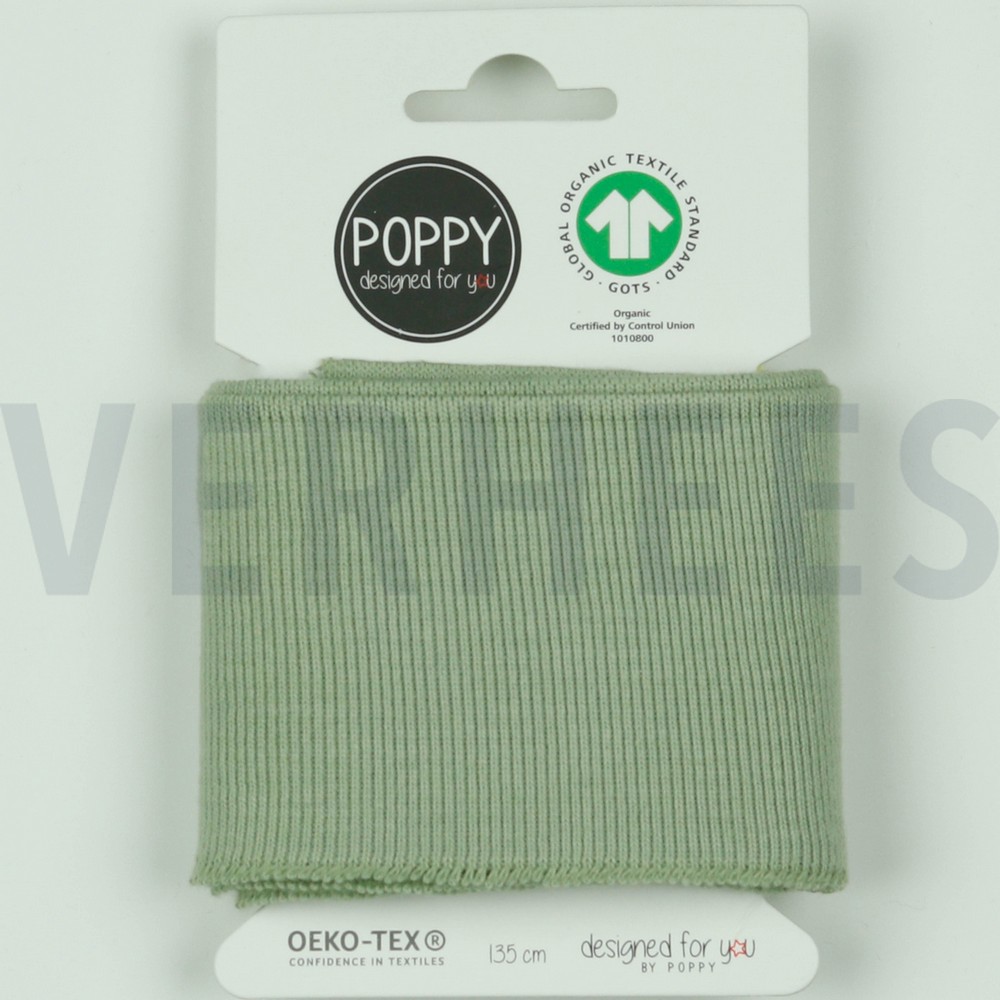 CUFFS BORD- CÔTES GOTS 7CM SAUGE