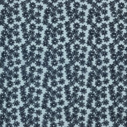 DOUBLE GAUZE GEKLEURDE EMBROIDERY LICHTBLAUW (hover)