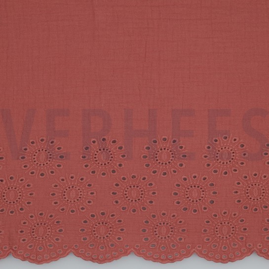 DOUBLE GAUZE ONE-SIDE BORDER BLUSH #7