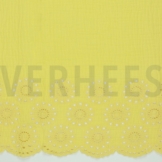 DOUBLE GAUZE ONE-SIDE BORDER SOFT YELLOW #7