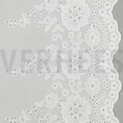 COTTON EMBROIDERY ONE-SIDE BORDER WHITE (hover)