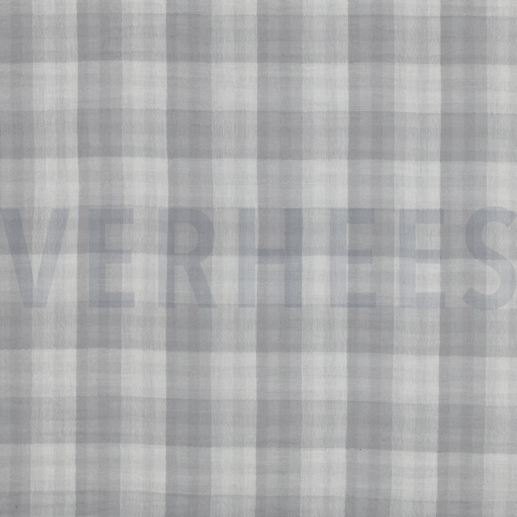 DOUBLE GAUZE DOUBLE SIDED CHECKS GREY