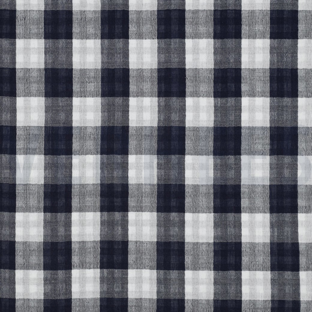 DOUBLE GAUZE DOUBLE SIDED CHECKS NAVY