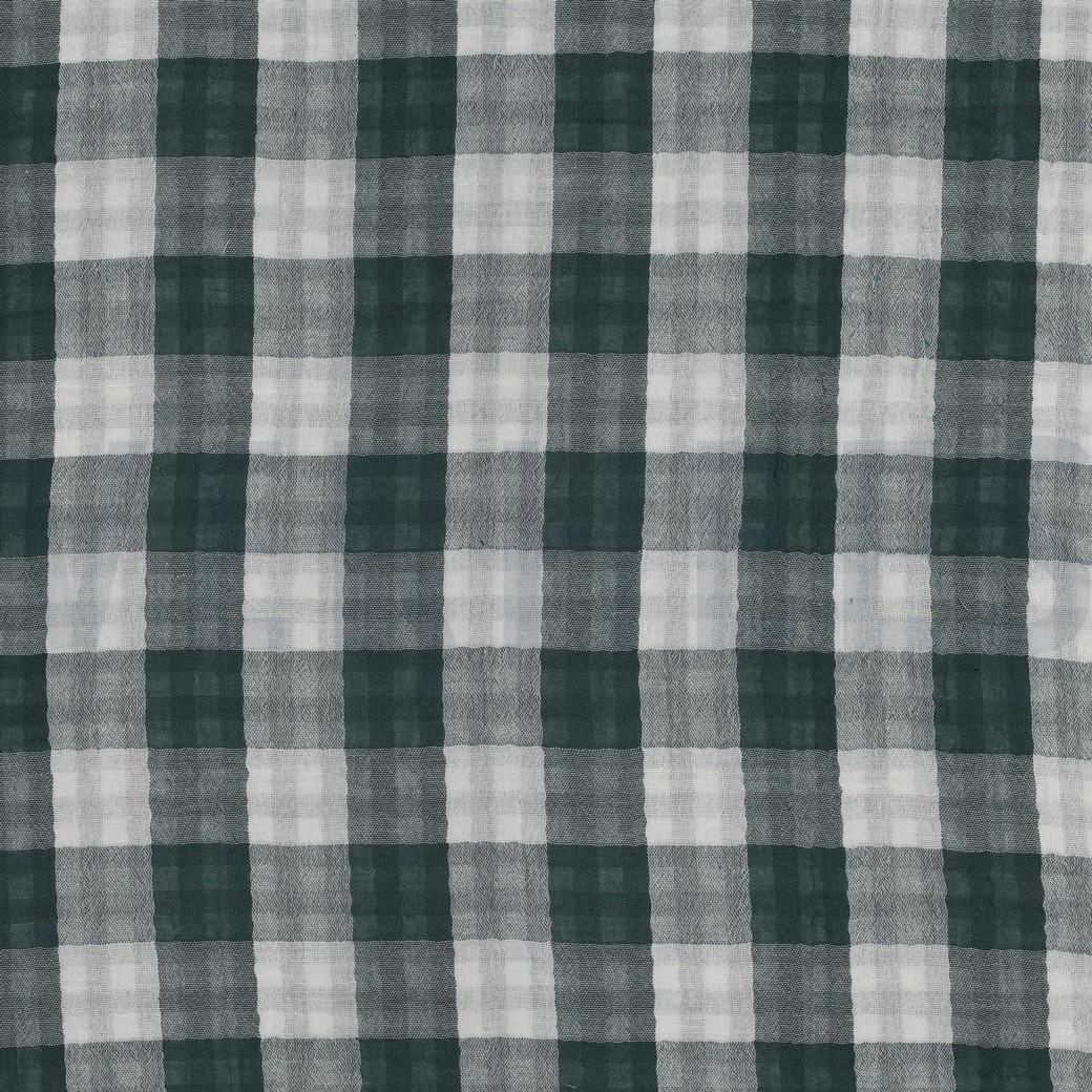 DOUBLE GAUZE DOUBLE SIDED CHECKS CYAN