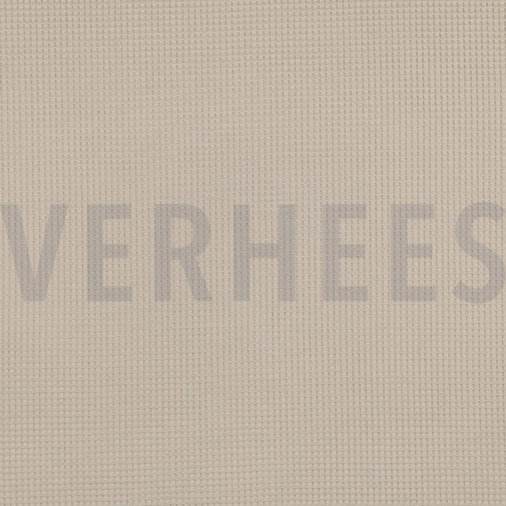 WAFELJERSEY GOTS LICHT ZAND