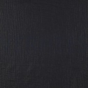 DOUBLE GAUZE FOLIE ZWART (thumbnail)