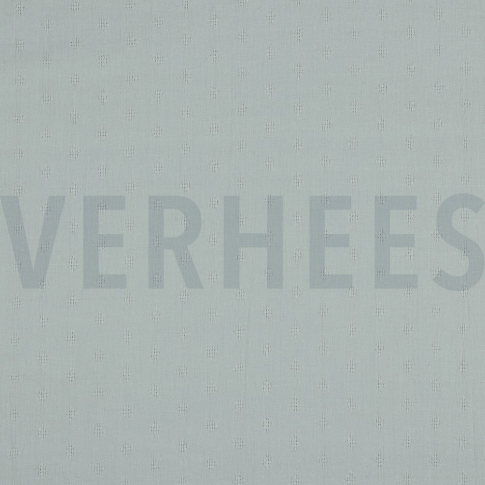 KATOEN DOBBY GEWASCHT LICHTGRIJS