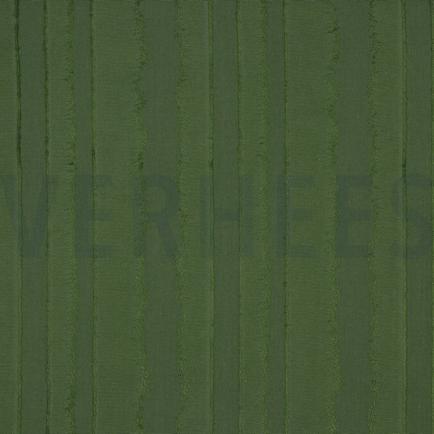 KATOENEN JACQUARD STREPEN LEGERGROEN (hover)