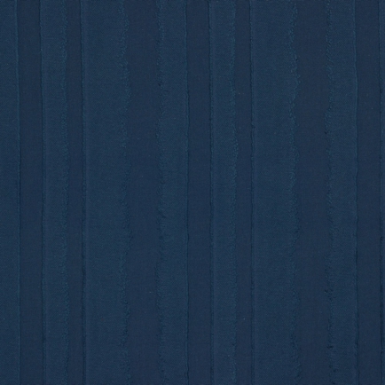 COTON JACQUARD RAYURES BLEU INDIGO (hover)