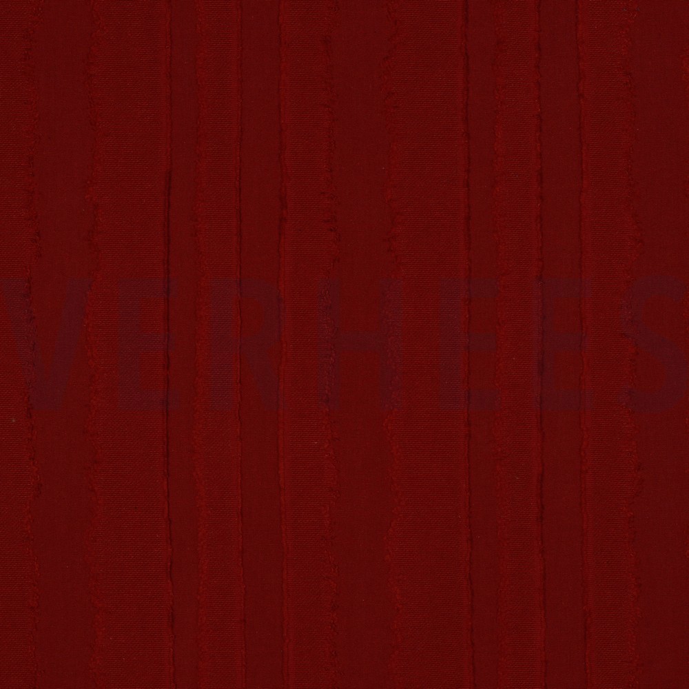 KATOEN JACQUARD STREPEN BORDEAUX