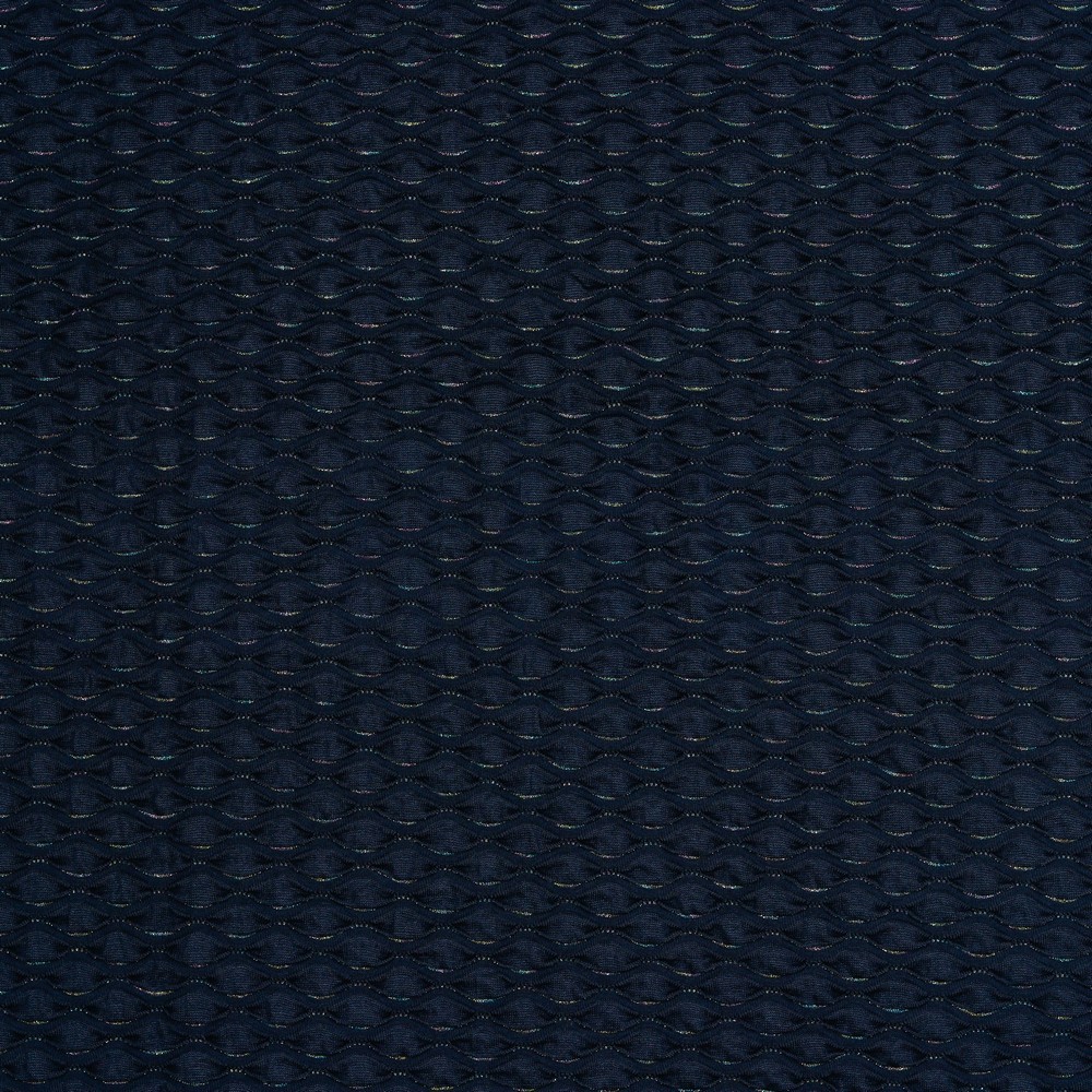 JACQUARD JERSEY LUREX NAVY
