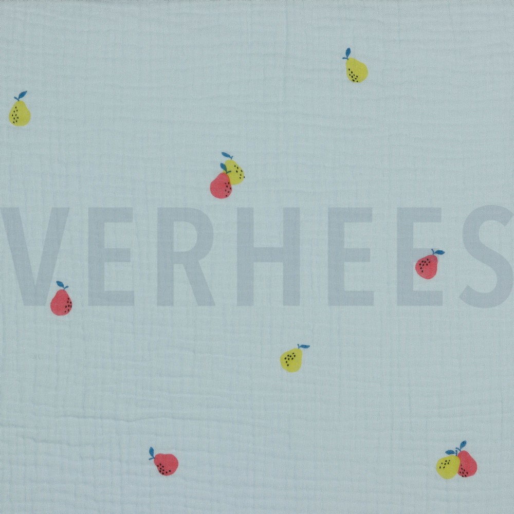 DOUBLE GAUZE PEARS LIGHT BLUE