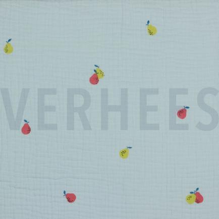 DOUBLE GAUZE PEREN LICHTBLAUW (hover)