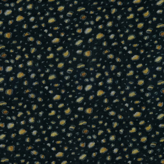 DOUBLE GAUZE DIGITAL ANIMAL SKIN BLACK #7