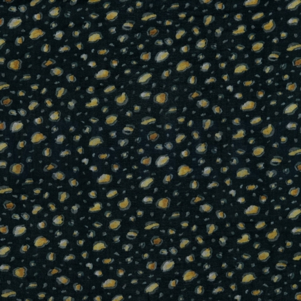 DOUBLE GAZE DE COTON PEAU D’ANIMAL NOIR (hover)