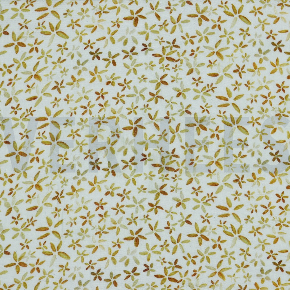 DOUBLE GAUZE DIGITAL FLOWERS WHITE