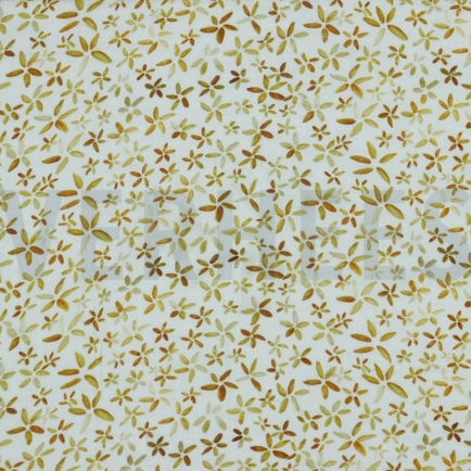 DOUBLE GAZE DE COTON FLEURS BLANC (hover)