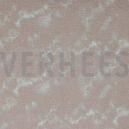 DOUBLE GAZE DE COTON TIE DYE ROSÉ PÂLE (hover)