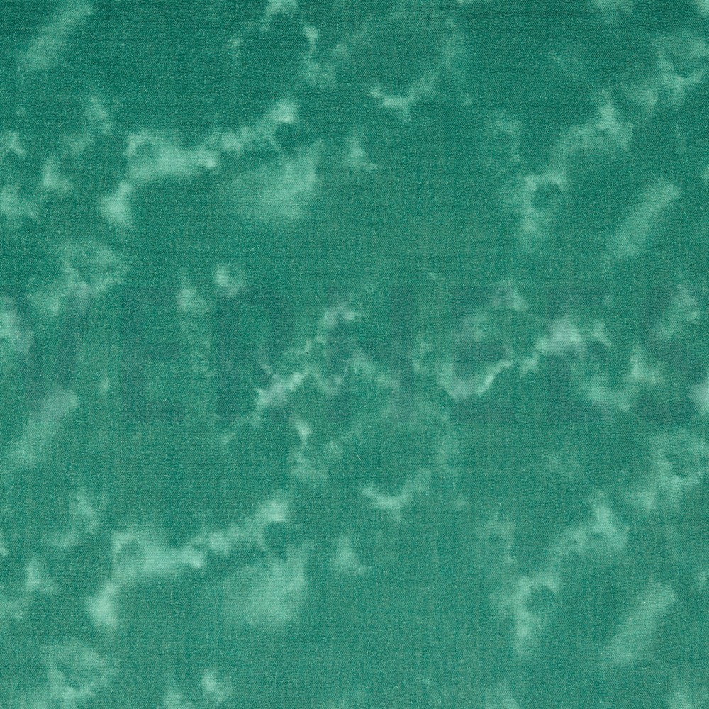 DOUBLE GAUZE DIGITAAL TIE DYE DONKER CYAN