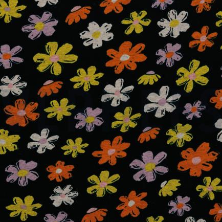 ALPENFLEECE BLOEMEN ZWART (hover)