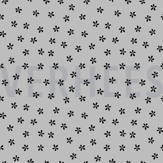 SOFT SWEAT EENVOUDIGE BLOEMEN LICHTGRIJS #7