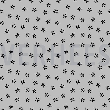 SOFT SWEAT EENVOUDIGE BLOEMEN LICHTGRIJS (hover)