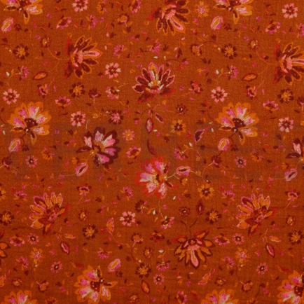 DOUBLE GAUZE DIGITAL PAISLEY ORANGE (hover)