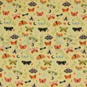 MUSSELIN DIGITAL SCHMETTERLINGE SANFTGELB (thumbnail)