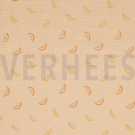 DOUBLE GAUZE GOTS MELOENEN LICHT ZALM (hover)