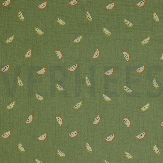 DOUBLE GAUZE GOTS MELOENEN MOSGROEN #7