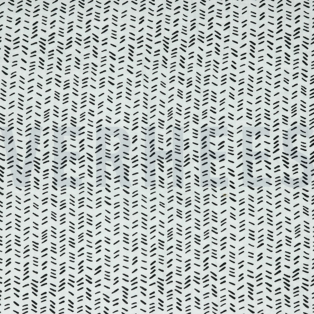 DOUBLE GAUZE STREPEN GEBROKEN WIT