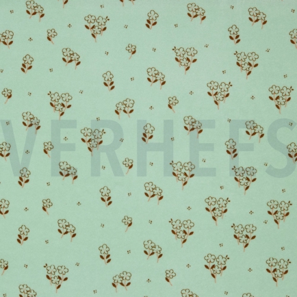 NICKY VELOURS FLOWERS MINT (hover)