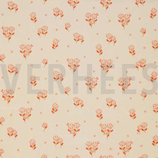 NICKY VELOURS FLOWERS LIGHT SALMON #7