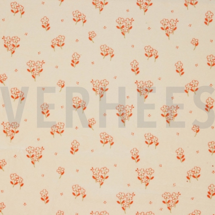 NICKY VELOURS FLOWERS LIGHT SALMON (hover)