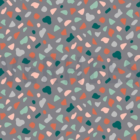 JERSEY GOTS GRAPHIC DOTS ROCK GREY #7