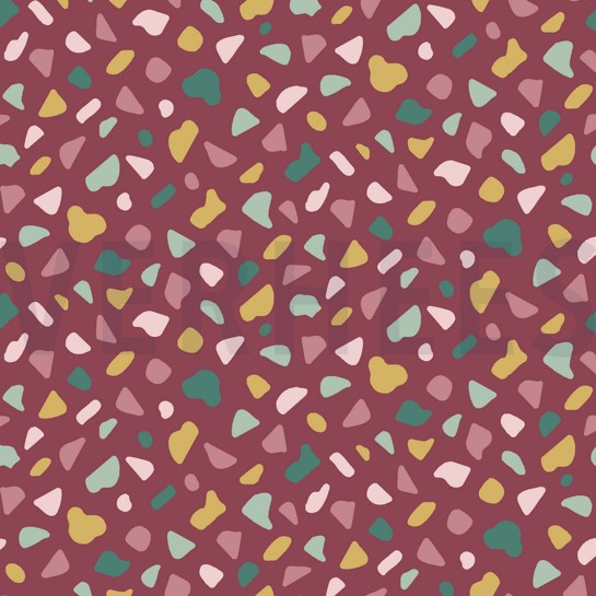 JERSEY GOTS GRAPHIC DOTS LIGHT BERRY #7