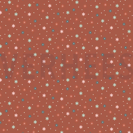 JERSEY GOTS BLUMEN BRICK (hover)