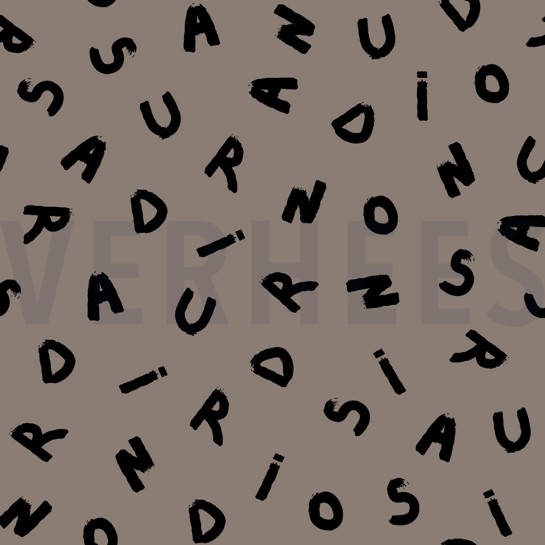 SOFT SWEAT LETTERS TAUPE #7