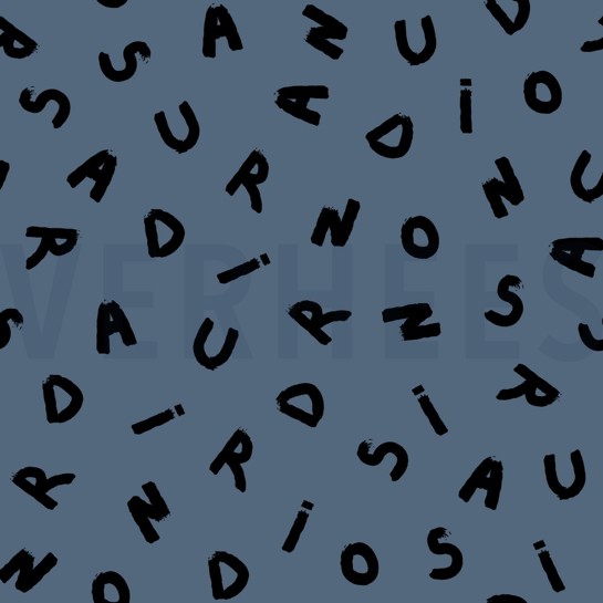 SOFT SWEAT LETTERS JEANSBLAUW #7