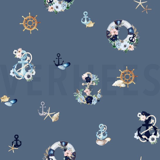 CANVAS DIGITAL ROMANTIC NAUTICAL JEANS #7