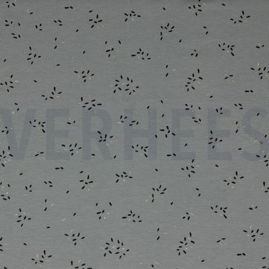 JERSEY GLITTER STRIPES ROCK GREY #7