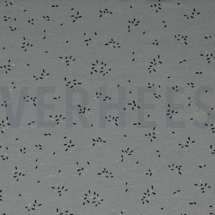 JERSEY GLITTER STREPEN STEENGRIJS (hover)