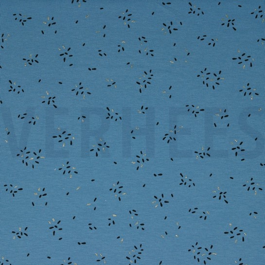 JERSEY GLITTER STREPEN JEANSBLAUW #7