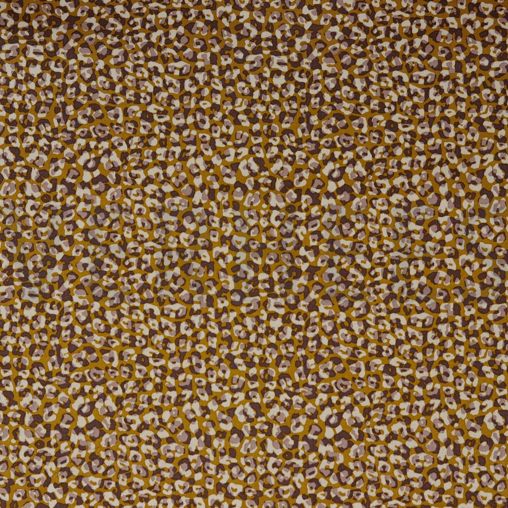 KATOEN SATIJN STRETCH DIERENHUID LICHTBRUIN