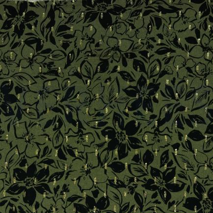 VISCOSE LUREX BLOEMEN AUGURK (hover)
