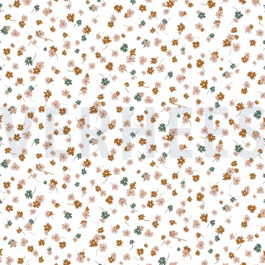 MODAL COTTON JERSEY SMALL DAISY WHITE #7